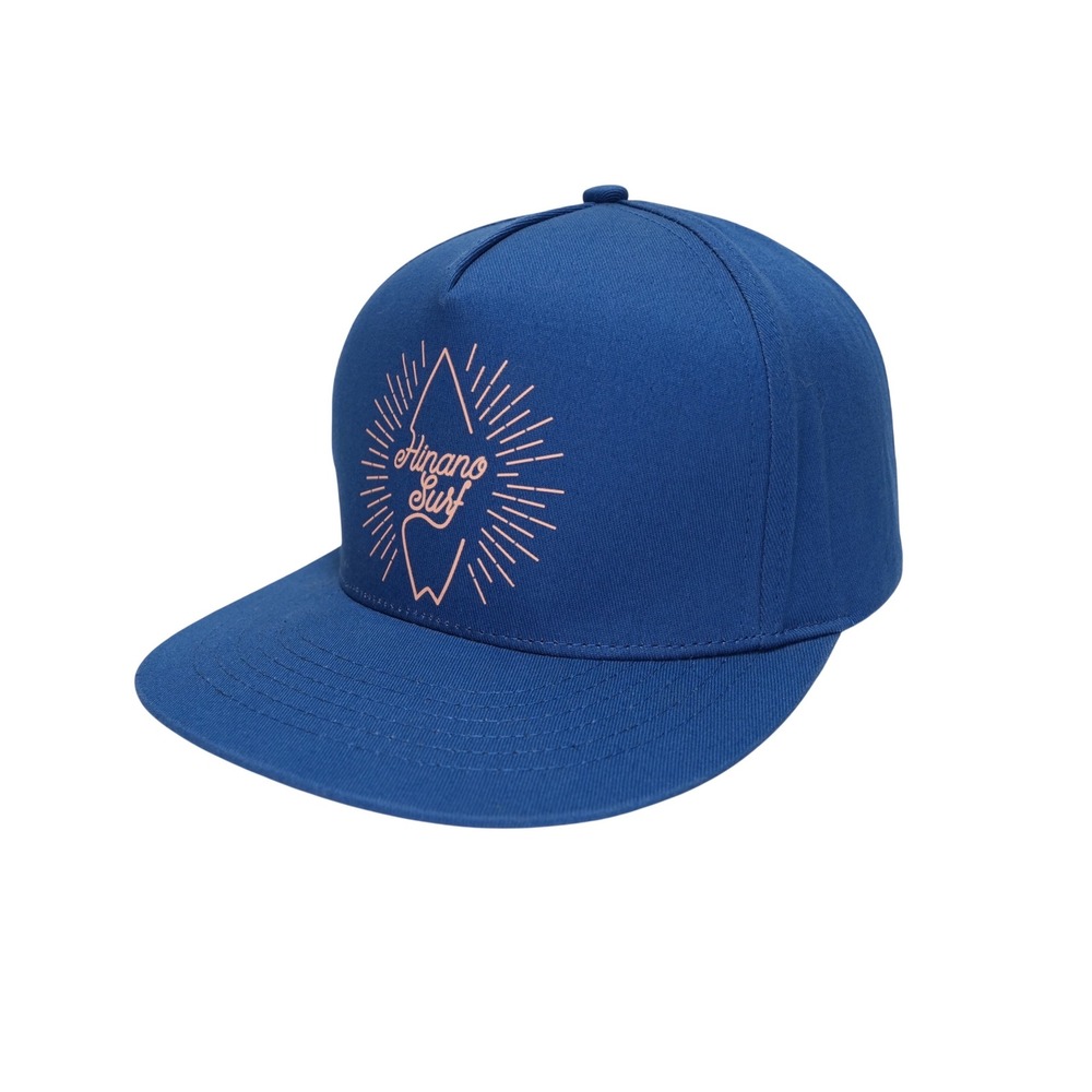 Hinano Surf Snapback Hat Mens OSFM Blue Graphic Logo Cotton Cap‎